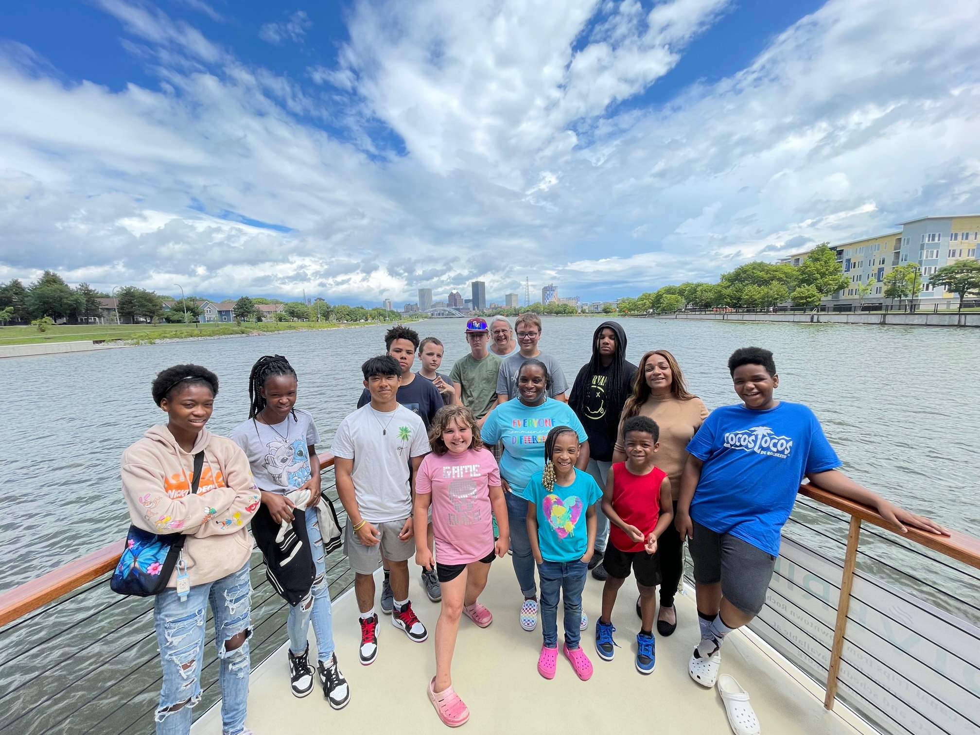 Students on boat