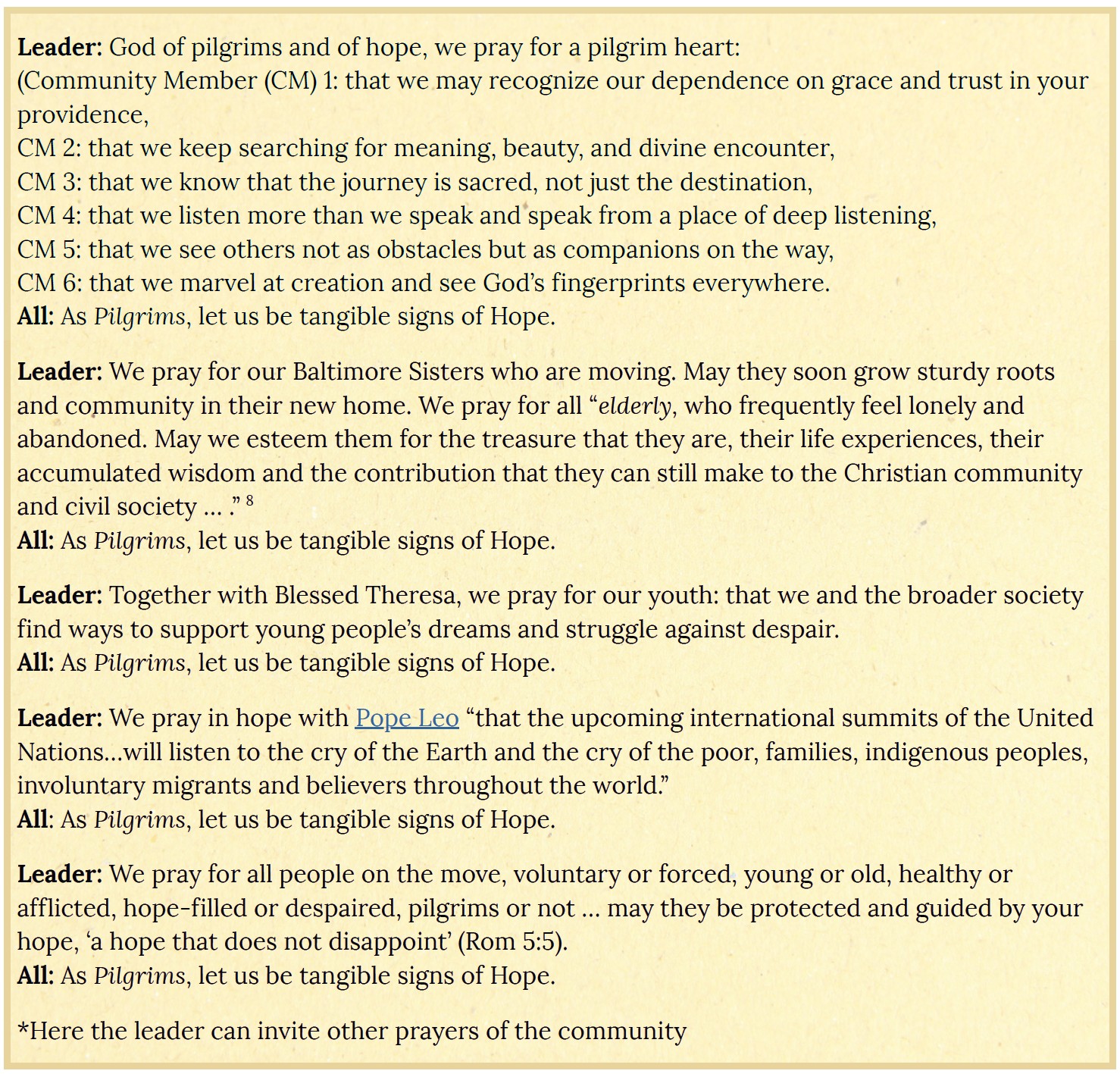 graphic element of foundation day prayer