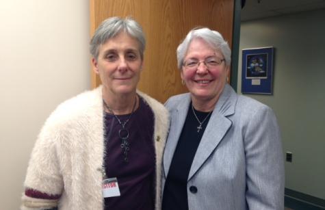 St jeromes president Katherine Bergman and S. Charmaine Krohe