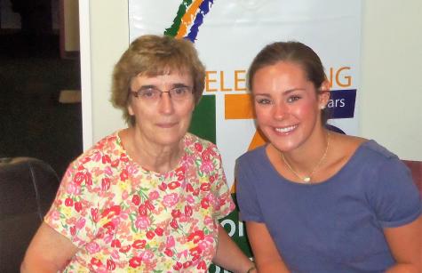 Sister Evelyn Breslin and Emily Doell